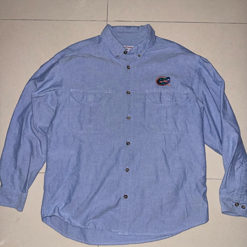 Boca Classics Delmar Sportswear Denim Men’s UF Florida GATORS  ButtonDown XL